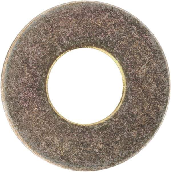 Made in USA - #10 Screw, Grade 1008/1010 Steel Standard Flat Washer - 1/4" ID x 0.562" OD, 0.03" Thick, Cadmium-Plated Finish, Meets Military Specifications - Apex Tool & Supply