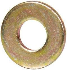 Made in USA - #10 Screw, Grade 1008/1010 Steel Standard Flat Washer - 1/4" ID x 0.562" OD, 0.06" Thick, Cadmium-Plated Finish, Meets Military Specifications - Apex Tool & Supply