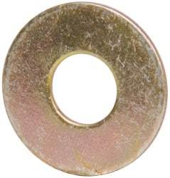 Made in USA - #10 Screw, Grade 1008/1010 Steel Standard Flat Washer - 1/4" ID x 5/8" OD, 0.03" Thick, Cadmium-Plated Finish, Meets Military Specifications - Apex Tool & Supply