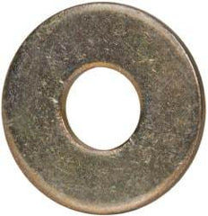 Made in USA - 1/4" Screw, Grade 1008/1010 Steel Standard Flat Washer - 0.281" ID x 0.734" OD, 0.06" Thick, Cadmium-Plated Finish, Meets Military Specifications - Apex Tool & Supply