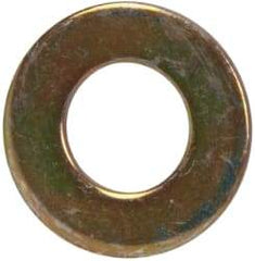 Made in USA - 5/16" Screw, Grade 1008/1010 Steel Standard Flat Washer - 0.344" ID x 0.688" OD, 0.06" Thick, Cadmium-Plated Finish, Meets Military Specifications - Apex Tool & Supply