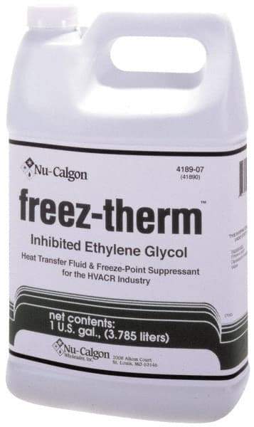 Nu-Calgon - 55 Gallon Heat-Transfer Antifreeze Fluid - Comes in Drum, Ethylene Glycol Composition - Apex Tool & Supply