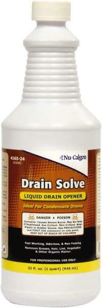 Nu-Calgon - 1 Qt Liquid Drain Cleaner - Unscented, Bottle - Apex Tool & Supply