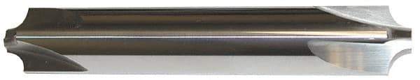 Accupro - 0.1" Radius, 3/8" Mill Diam, 4 Flute Solid Carbide Corner Rounding End Mill - Double End, TiCN Finish, 2-1/2" OAL, 3/8" Shank Diam - Apex Tool & Supply