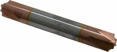 Accupro - 0.078" Radius, 3/8" Mill Diam, 4 Flute Solid Carbide Corner Rounding End Mill - Double End, TiCN Finish, 2-1/2" OAL, 3/8" Shank Diam - Apex Tool & Supply