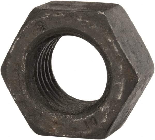 Value Collection - M30x3.50 Steel Right Hand Hex Nut - 46mm Across Flats, 24mm High, Uncoated - Apex Tool & Supply