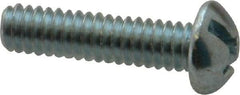 Value Collection - 1/4-20 UNC, 1" Length Under Head Slotted/Phillips Drive Machine Screw - Round Head, Grade J82 Steel, Zinc-Plated Finish, Without Washer - Apex Tool & Supply