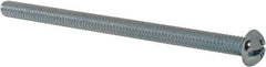 Value Collection - 1/4-20 UNC, 4" Length Under Head Slotted/Phillips Drive Machine Screw - Round Head, Grade J82 Steel, Zinc-Plated Finish, Without Washer - Apex Tool & Supply