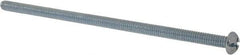 Value Collection - 1/4-20 UNC, 6" Length Under Head Slotted/Phillips Drive Machine Screw - Round Head, Grade J82 Steel, Zinc-Plated Finish, Without Washer - Apex Tool & Supply