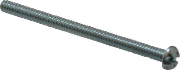 Value Collection - #6-32 UNC, 2" Length Under Head Slotted/Phillips Drive Machine Screw - Round Head, Grade J82 Steel, Zinc-Plated Finish, Without Washer - Apex Tool & Supply