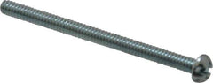 Value Collection - #6-32 UNC, 2" Length Under Head Slotted/Phillips Drive Machine Screw - Round Head, Grade J82 Steel, Zinc-Plated Finish, Without Washer - Apex Tool & Supply