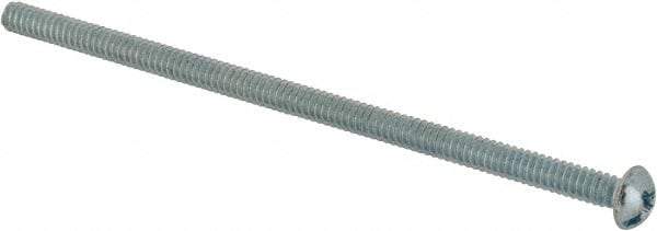 Value Collection - #6-32 UNC, 3" Length Under Head Slotted/Phillips Drive Machine Screw - Round Head, Grade J82 Steel, Zinc-Plated Finish, Without Washer - Apex Tool & Supply