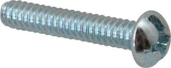 Value Collection - #6-32 UNC, 3/4" Length Under Head Slotted/Phillips Drive Machine Screw - Round Head, Grade J82 Steel, Zinc-Plated Finish, Without Washer - Apex Tool & Supply