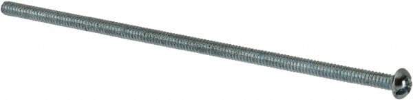 Value Collection - #6-32 UNC, 4" Length Under Head Slotted/Phillips Drive Machine Screw - Round Head, Grade J82 Steel, Zinc-Plated Finish, Without Washer - Apex Tool & Supply