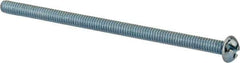 Value Collection - #8-32 UNC, 3" Length Under Head Slotted/Phillips Drive Machine Screw - Round Head, Grade J82 Steel, Zinc-Plated Finish, Without Washer - Apex Tool & Supply