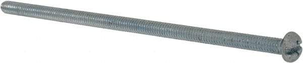 Value Collection - #8-32 UNC, 4" Length Under Head Slotted/Phillips Drive Machine Screw - Round Head, Grade J82 Steel, Zinc-Plated Finish, Without Washer - Apex Tool & Supply