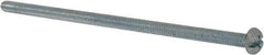Value Collection - #8-32 UNC, 4" Length Under Head Slotted/Phillips Drive Machine Screw - Round Head, Grade J82 Steel, Zinc-Plated Finish, Without Washer - Apex Tool & Supply