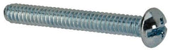 Value Collection - #10-24 UNC, 1-1/2" Length Under Head Slotted/Phillips Drive Machine Screw - Round Head, Grade J82 Steel, Zinc-Plated Finish, Without Washer - Apex Tool & Supply