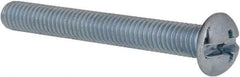 Value Collection - #10-32 UNF, 1-1/2" Length Under Head Slotted/Phillips Drive Machine Screw - Round Head, Grade 2 Steel, Zinc-Plated Finish, Without Washer - Apex Tool & Supply