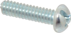 Value Collection - #10-24 UNC, 3/4" Length Under Head Slotted/Phillips Drive Machine Screw - Round Head, Grade J82 Steel, Zinc-Plated Finish, Without Washer - Apex Tool & Supply