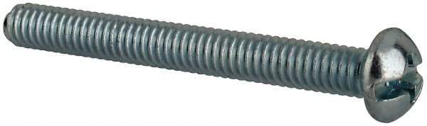 Value Collection - #8-32 UNC, 1-1/2" Length Under Head Slotted/Phillips Drive Machine Screw - Round Head, Grade J82 Steel, Zinc-Plated Finish, Without Washer - Apex Tool & Supply