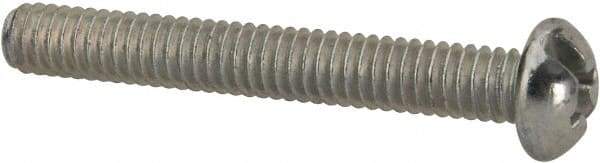Value Collection - #8-32 UNC, 1-1/4" Length Under Head Slotted/Phillips Drive Machine Screw - Round Head, Grade J82 Steel, Zinc-Plated Finish, Without Washer - Apex Tool & Supply