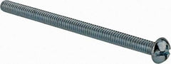 Value Collection - #8-32 UNC, 2-1/2" Length Under Head Slotted/Phillips Drive Machine Screw - Round Head, Grade J82 Steel, Zinc-Plated Finish, Without Washer - Apex Tool & Supply