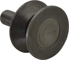Osborn International - 2-1/2" Roller Diam x 1-5/16" Width, 3/4" Stud Diam x 1-3/4" Length, V Grooved Concentric Stud - Steel, 7/8" Thread Length, 3/4-16 Thread, 3-1/16" OAL, 1,100 Lb Dynamic Cap - Apex Tool & Supply