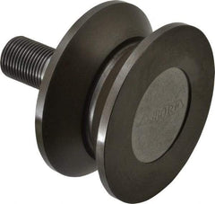 Osborn International - 3-1/2" Roller Diam x 1-11/16" Width, 7/8" Stud Diam x 2" Length, V Grooved Concentric Stud - Steel, 1-1/8" Thread Length, 7/8-14 Thread, 3-11/16" OAL, 2,270 Lb Dynamic Cap - Apex Tool & Supply