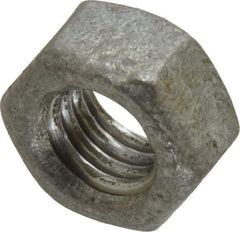 Value Collection - 5/16-18 UNC Steel Right Hand Hex Nut - 1/2" Across Flats, 17/64" High, Hot Dipped Galvanized Finish - Apex Tool & Supply