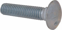 Value Collection - 7/16-14 UNC 2" Length Under Head, Standard Square Neck, Carriage Bolt - Grade 5 Steel, Zinc-Plated Finish - Apex Tool & Supply
