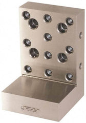 Suburban Tool - 3" Wide x 2-3/4" Deep x 3" High Steel Precision-Ground Angle Plate - Stepped Plate, Machined Holes on Surface, Open End, 9/16" Thick, Pair of Plates - Apex Tool & Supply