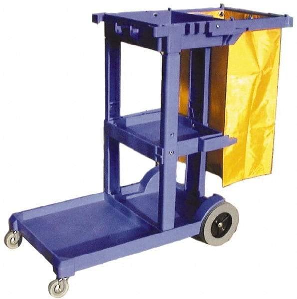 PRO-SOURCE - Polyethylene Janitor Cart - 20" Width - Apex Tool & Supply