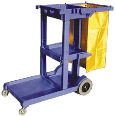 PRO-SOURCE - Polyethylene Janitor Cart - 20" Width - Apex Tool & Supply