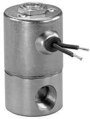 KIP - 1/4" Port, Direct Acting, Brass Solenoid Valve - Normally Open, 100 Max PSI, Buna-N Seal - Apex Tool & Supply