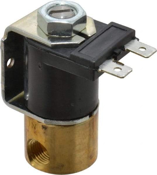 KIP - 1/8" Port, Direct Acting, Brass Solenoid Valve - Normally Closed, 150 Max PSI, Buna-N Seal - Apex Tool & Supply