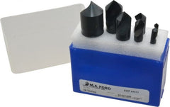 M.A. Ford - 7 Piece, 3/16 to 1" Head Diam, 90° Included Angle, Single End Countersink Set - Apex Tool & Supply