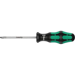 Wera - #2 Point, 4" Blade Length Posidrive Screwdriver - 398mm OAL - Apex Tool & Supply