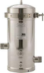 3M Aqua-Pure - 1-1/2 Inch Pipe, MNPT End Connections, 9-3/4 Inch Long Cartridge, 19.5 Inch Long, Cartridge Filter Housing without Cartridge - 4 Cartridges, 32 Max GPM Flow Rate, 125 psi Max Working Pressure, 304 Grade, Commercial Filter Housing - Apex Tool & Supply