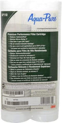 3M Aqua-Pure - 2-1/2" OD, 5µ, Cellulose Fiber Graded-Density Cartridge Filter - 9-3/4" Long, Reduces Dirt & Rust - Apex Tool & Supply