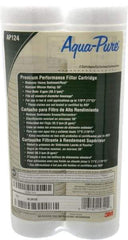 3M Aqua-Pure - 2-1/2" OD, 50µ, Cellulose Fiber Graded-Density Cartridge Filter - 9-3/4" Long, Reduces Dirt & Rust - Apex Tool & Supply