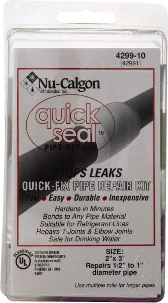 Nu-Calgon - 2" Wide x 3' Long General Purpose Pipe Repair Tape - -450 to 550°F, White - Apex Tool & Supply