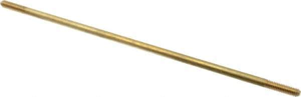 Made in USA - 10" Long, 1/4-20 Thread, Float Valve Rod - Brass, 1/2" Thread Length - Apex Tool & Supply