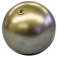Made in USA - 2-3/8" Diam, Spherical, Internal Connection, Metal Float - 1/4-20 Thread, Copper, 25 Max psi, 24 Gauge - Apex Tool & Supply