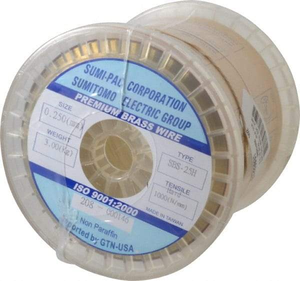 Global EDM - Brass Hard Grade Electrical Discharge Machining (EDM) Wire - 900 N per sq. mm Tensile Strength - Apex Tool & Supply