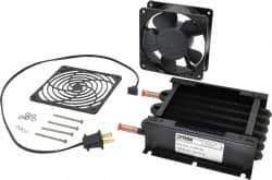 Lytron - 3/8" Tube OD, 1 Fan Mount, Liquid-To-Air Copper Tubed Process Equipment Heat Exchanger - Water Cooler, 5.8" High x 7.8" Wide x 1.8" Deep, 1,140 BTU/Hr, 400°F Max - Apex Tool & Supply