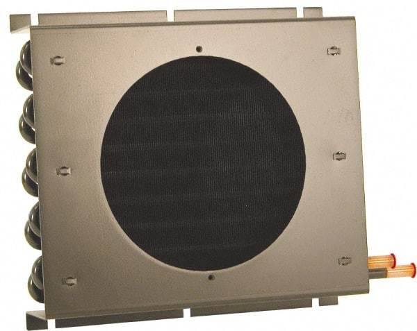 Lytron - 3/8" Tube OD, 1 Fan Mount, Liquid-To-Air Copper Tubed Process Equipment Heat Exchanger - Water Cooler, 9" High x 11.9" Wide x 2.5" Deep, 3,080 BTU/Hr, 400°F Max - Apex Tool & Supply