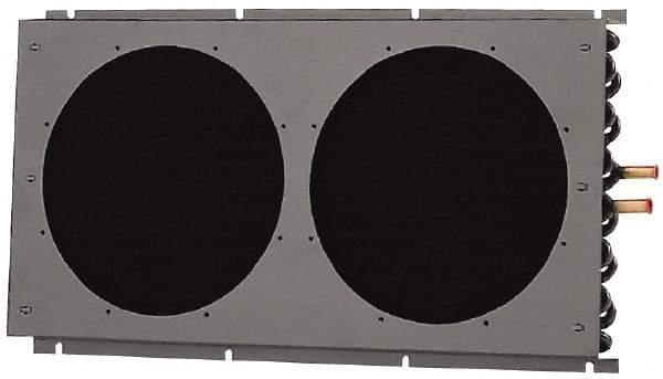 Lytron - 1/2" Tube OD, 2 Fan Mount, Liquid-To-Air Copper Tubed Process Equipment Heat Exchanger - Water Cooler, 12" High x 22.9" Wide x 2.1" Deep, 6,640 BTU/Hr, 400°F Max - Apex Tool & Supply