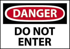 NMC - "Danger - Do Not Enter", 20" Long x 28" Wide, Aluminum Safety Sign - Rectangle, 0.04" Thick, Use for Security & Admittance - Apex Tool & Supply