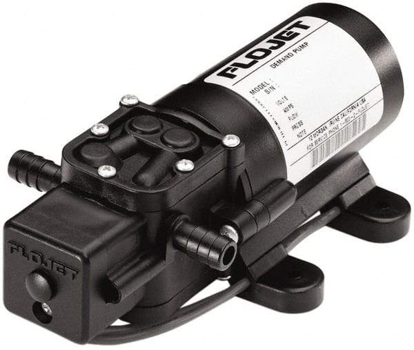 FloJet - 3/8 Inlet Size, 3/8 Outlet Size, Demand Switch 40 PSI, Diaphragm Spray Pump - 12 Input Voltage, Santoprene, Polypropylene, 1.00 Max GPM, Barbed - Apex Tool & Supply